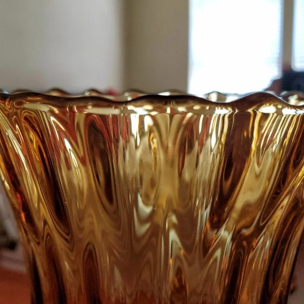 Vintage Empoli Amber Vase - Picture 9 of 9